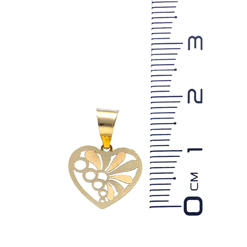 Gold Heart Pendant 18KT - FKJPND18KU1059 - Image 2