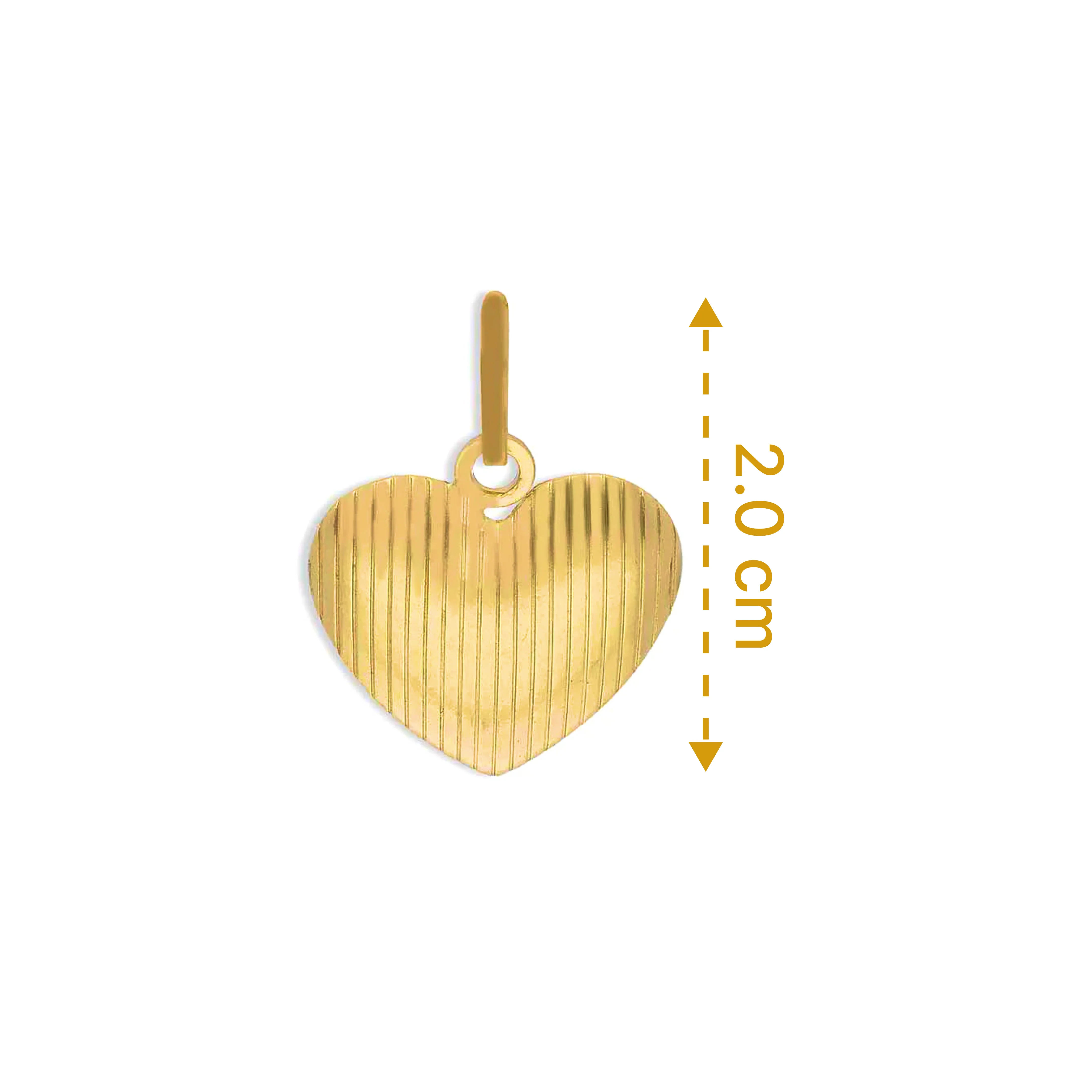Gold Heart Pendant 18KT - FKJPND18KU1123 - Image 2