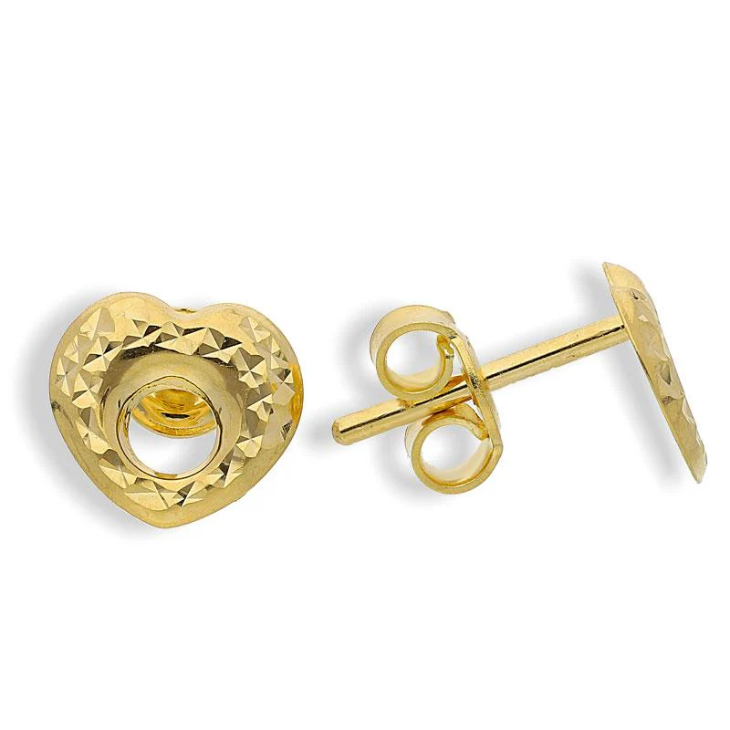 Gold Heart Pendant Set (Necklace, Earrings and Ring) 18KT - FKJNKLST18K2159 - Image 4