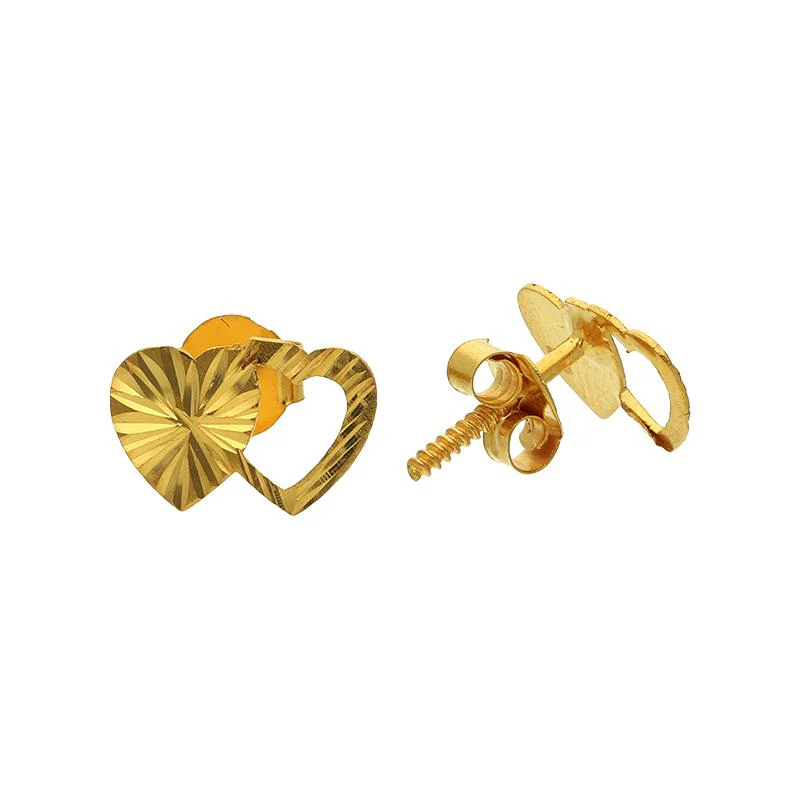 Gold Heart Pendant Set (Necklace, Earrings and Ring) 18KT - FKJNKLST18K2250 - Image 4