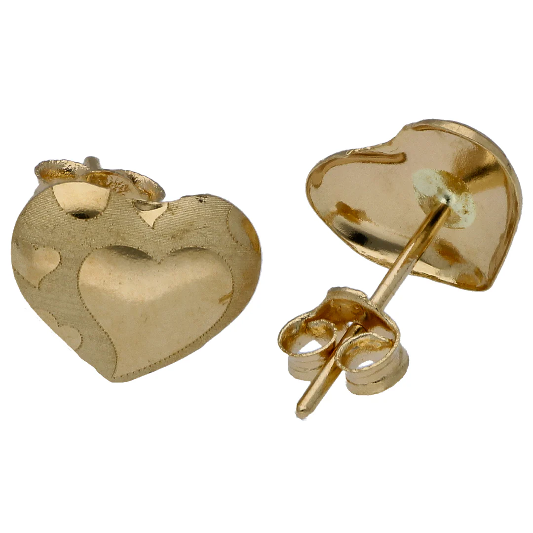 Gold Heart Shaped Pendant Set 18KT - FKJNKLST18KU6498 - Image 4