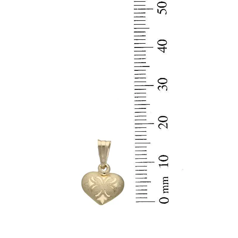 Gold Heart Shaped Pendant Set (Necklace and Earrings) 18KT - FKJNKLST18KU2001 - Image 5