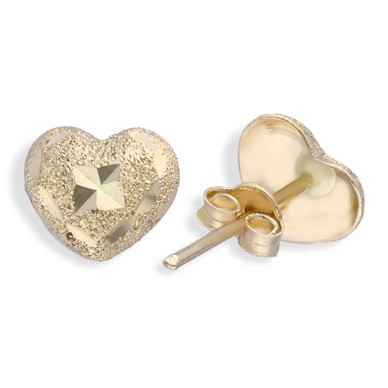 Gold Heart Shaped Pendant Set (Necklace and Earrings) 18KT - FKJNKLST18KU2007 - Image 4