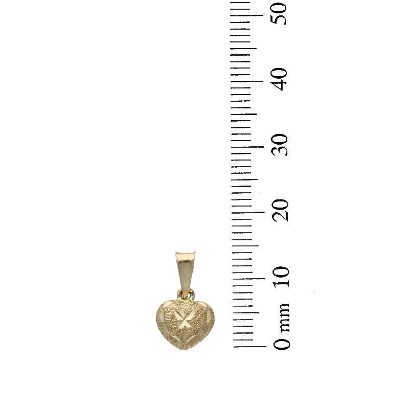 Gold Heart Shaped Pendant Set (Necklace and Earrings) 18KT - FKJNKLST18KU2007 - Image 5