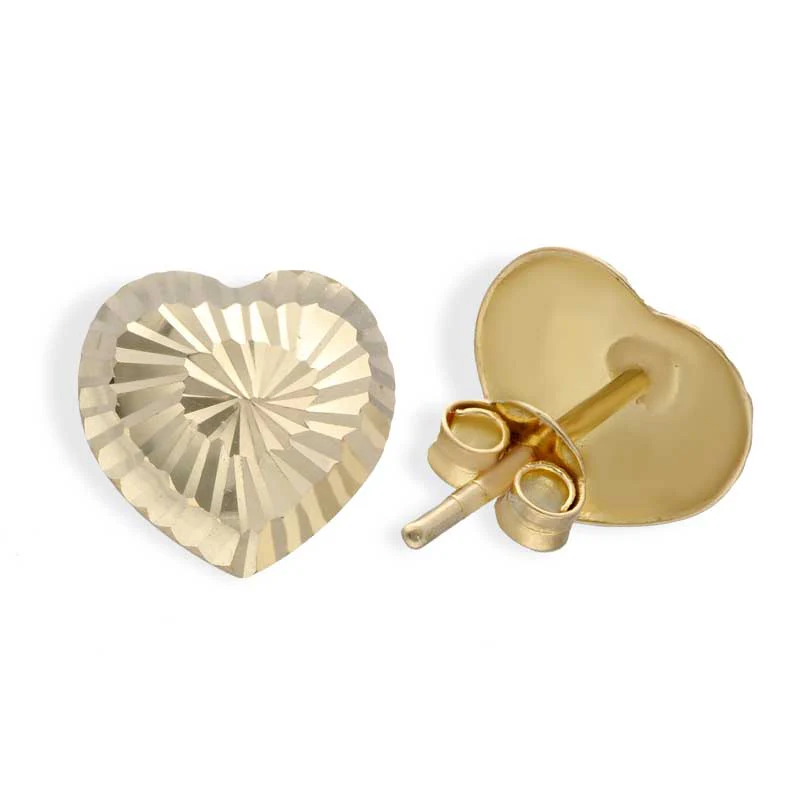 Gold Heart Shaped Pendant Set (Necklace and Earrings) 18KT - FKJNKLST18KU2008 - Image 4