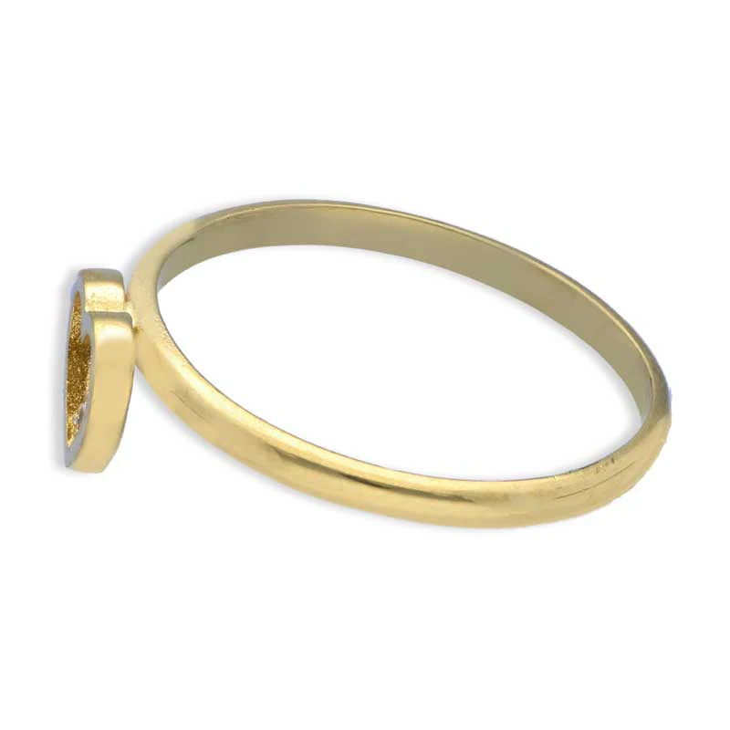 Gold Heart Shaped Ring 18KT - FKJRN18KU2017 - Image 3