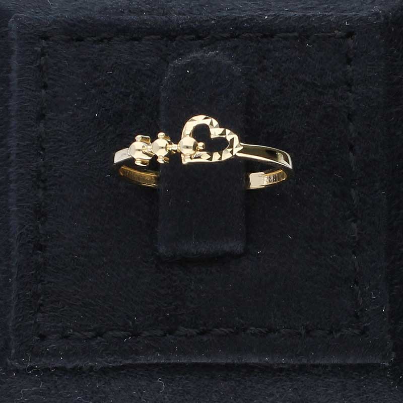 Gold Heart Shaped Ring 18KT - FKJRN18KU2026 - Image 8