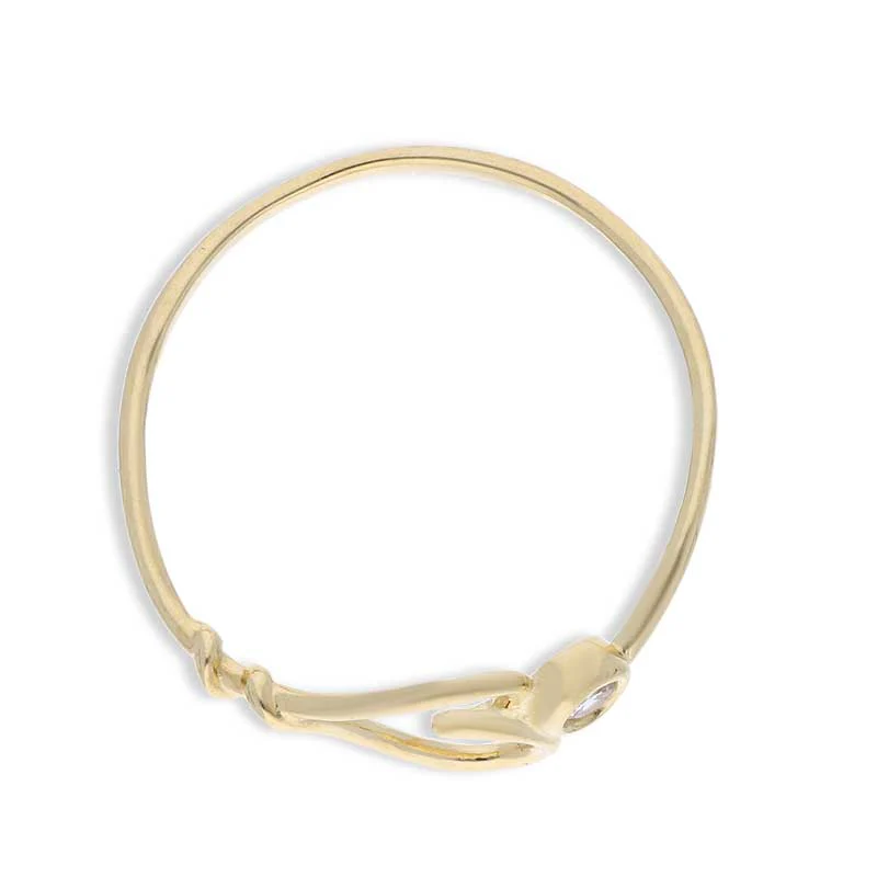 Gold Heart Shaped Ring 18KT - FKJRN18KU2084 - Image 5