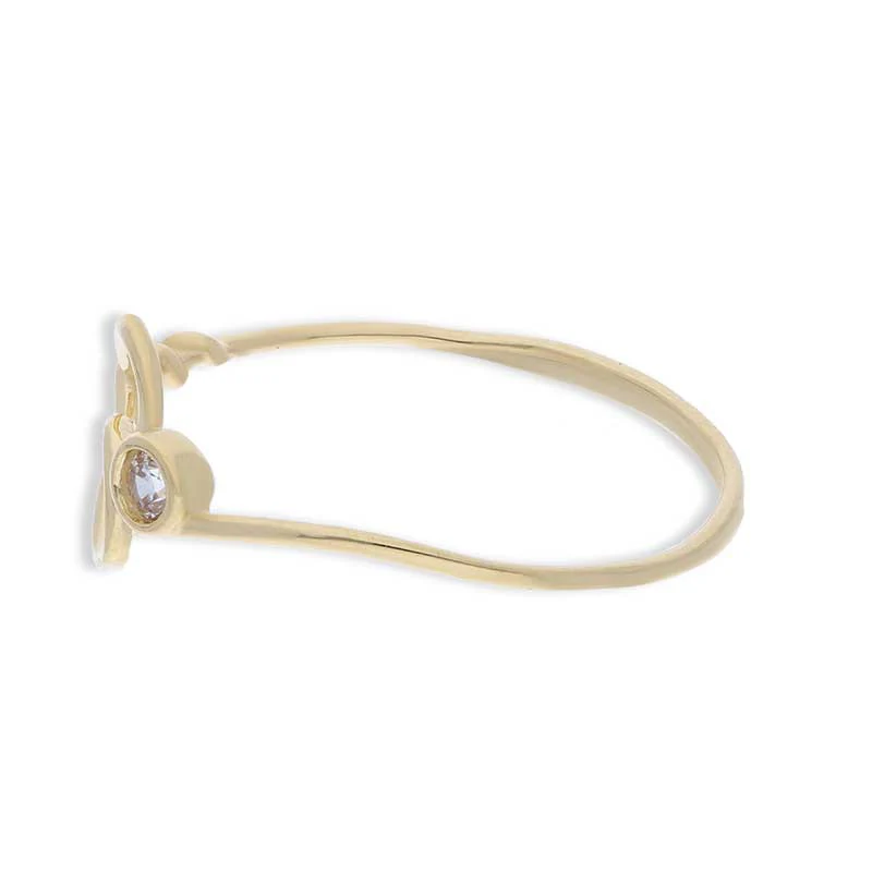 Gold Heart Shaped Ring 18KT - FKJRN18KU2084 - Image 6