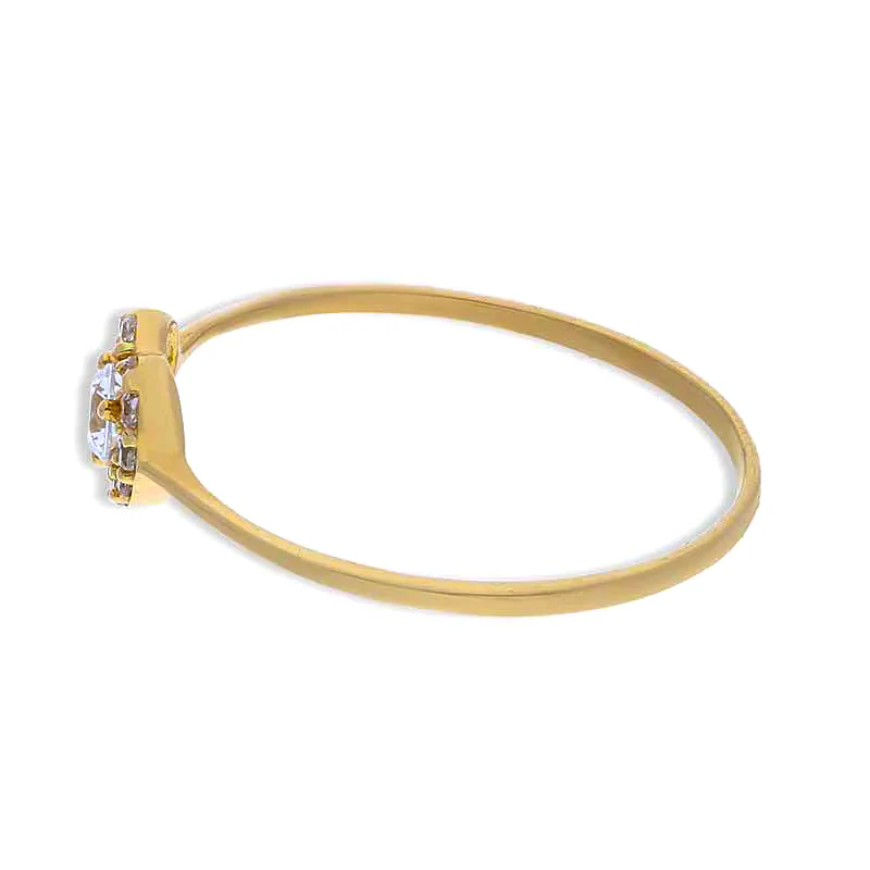 Gold Heart Shaped Ring 18KT - FKJRN18KU2088 - Image 6