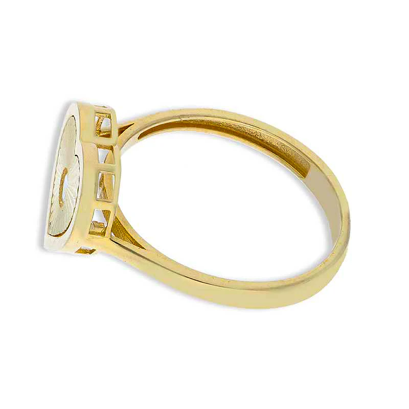 Gold Heart Shaped Ring 18KT - FKJRN18KU2094 - Image 6