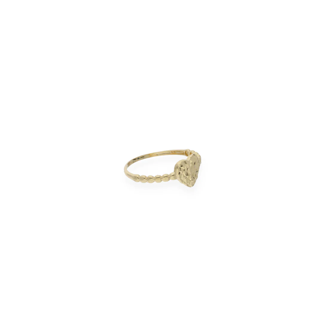 Gold Heart Shaped Ring 18KT - FKJRN18KU6136 - Image 4