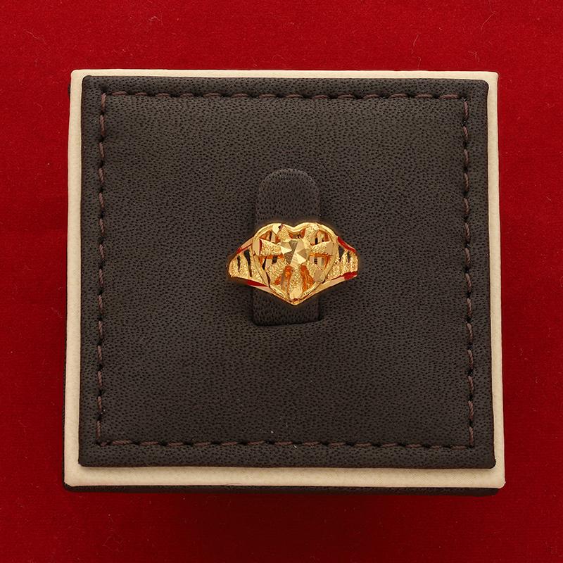 Gold Heart Shaped Ring 22KT - FKJRN22K2723 - Image 7