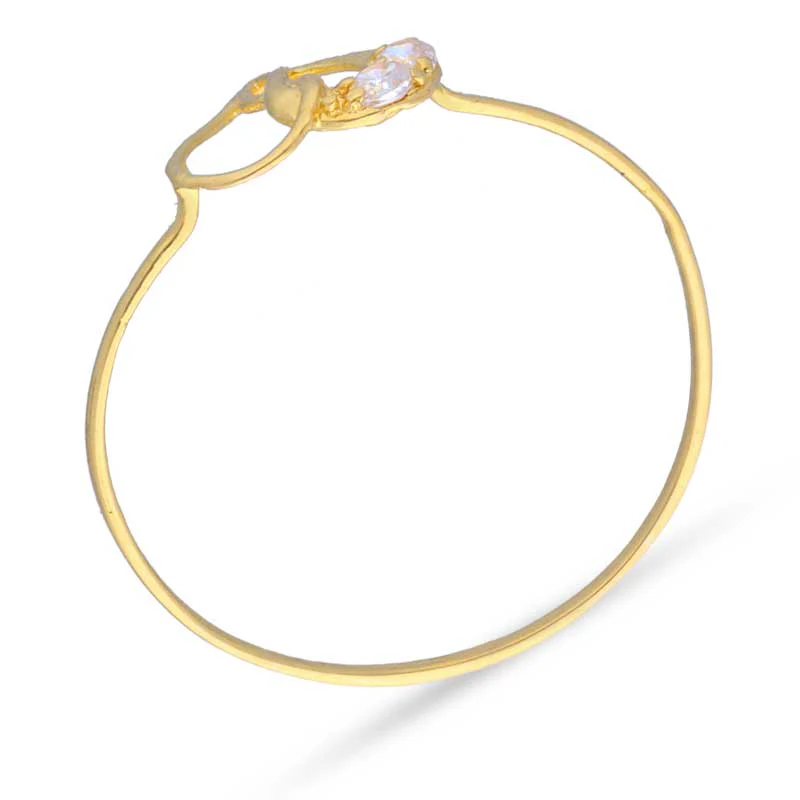 Gold Heart Shaped With Solitaire Ring 18KT - FKJRN18KU2007 - Image 4