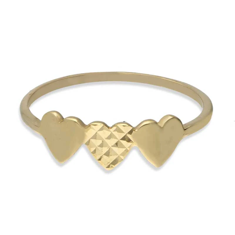 Gold Hearts Shaped Ring 18KT - FKJRN18KU2022