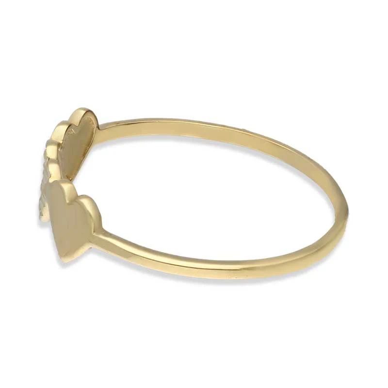 Gold Hearts Shaped Ring 18KT - FKJRN18KU2022 - Image 3