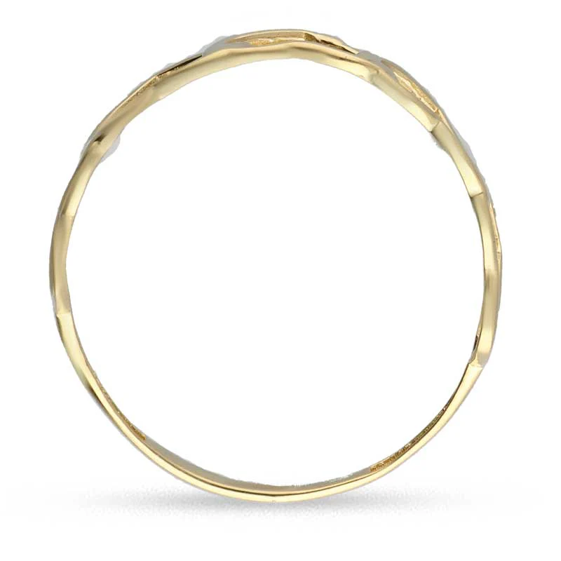 Gold Hearts Shaped Ring 18KT - FKJRN18KU2029 - Image 3