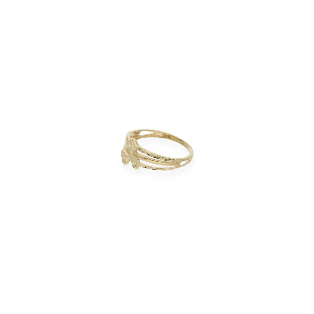 Gold Hearts Shaped Ring 18KT - FKJRN18KU6140 - Image 6