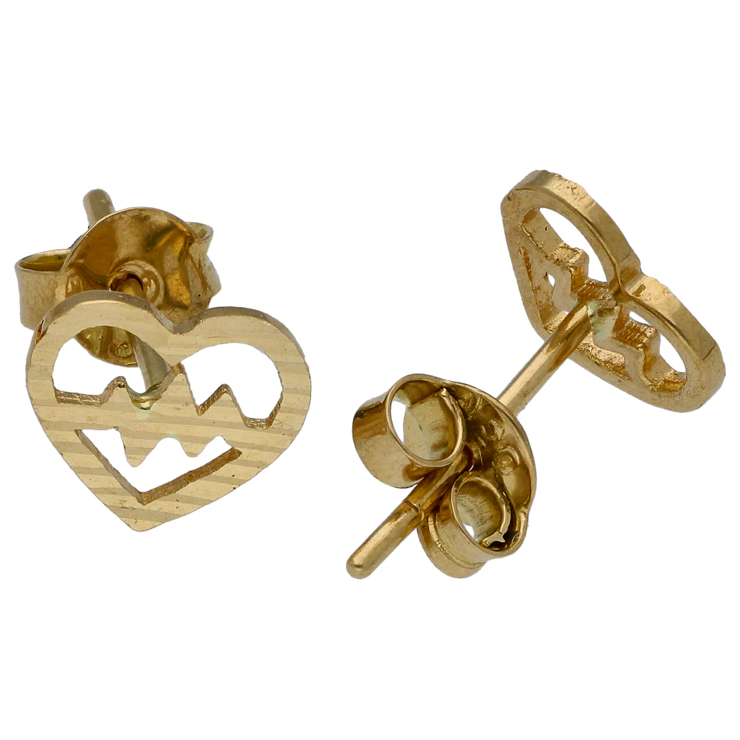Gold Hollow Heart Shaped Pendant Set 18KT - FKJNKLST18KU6472 - Image 3
