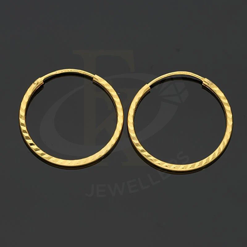 Gold Hoop Earrings 18KT - FKJERN18K2416 - Image 2