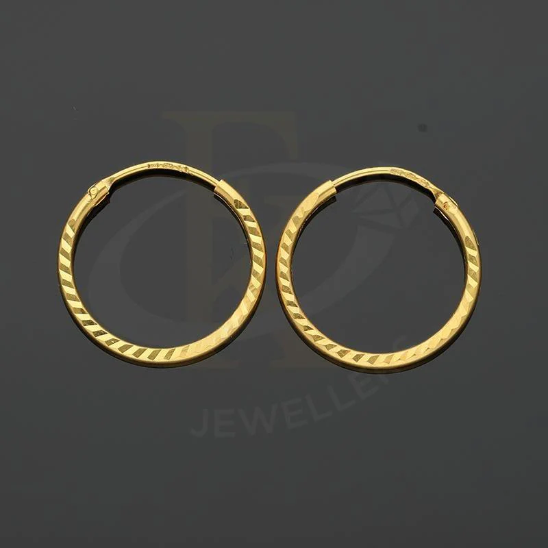 Gold Hoop Earrings 18KT - FKJERN18K2417 - Image 2