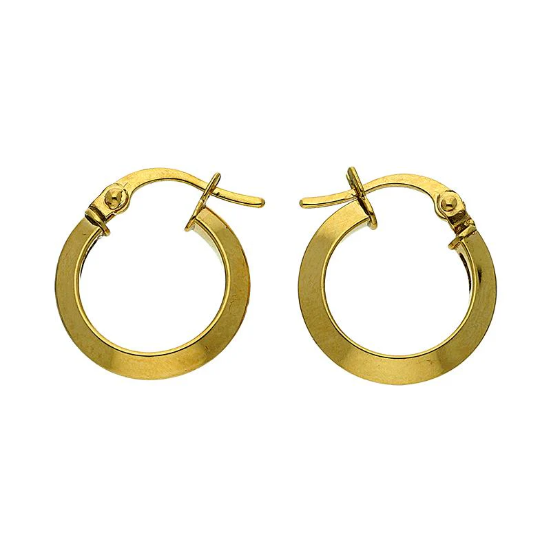 Gold Hoop Earrings 18KT - FKJERN18K2438