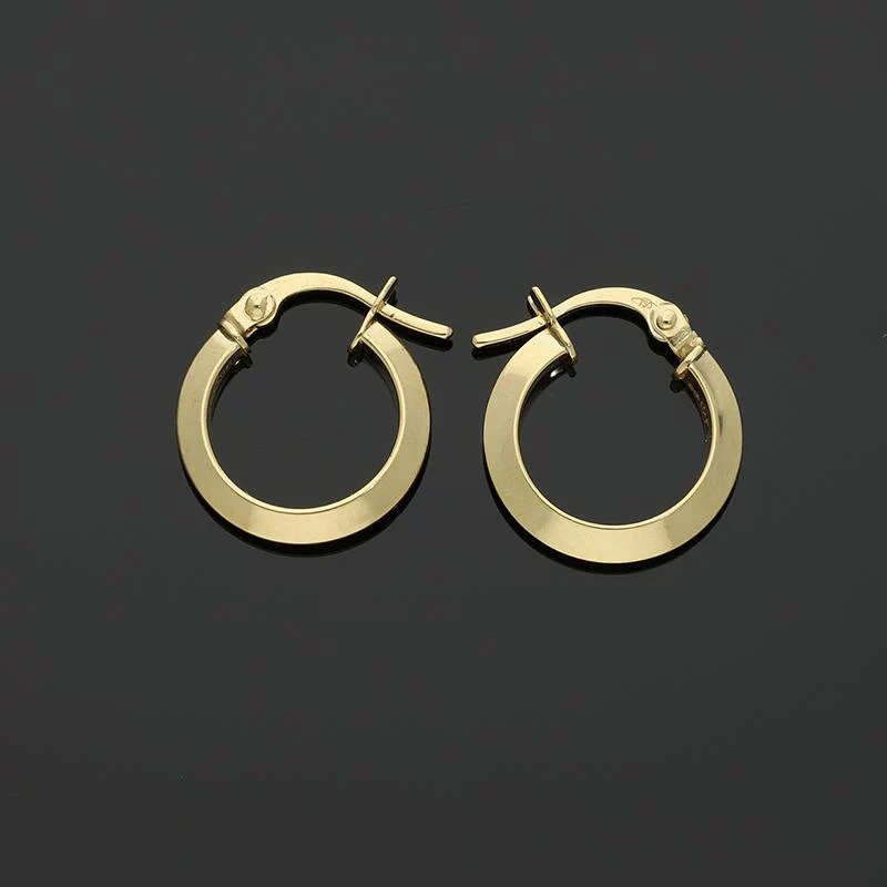 Gold Hoop Earrings 18KT - FKJERN18K2438 - Image 2