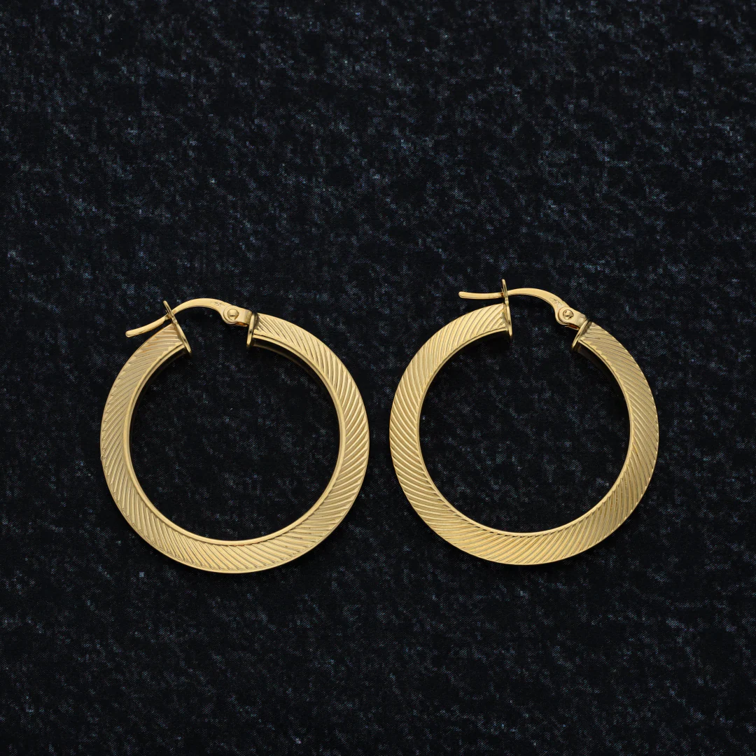 Gold Hoop Earrings 18KT - FKJERN18K9275 - Image 2