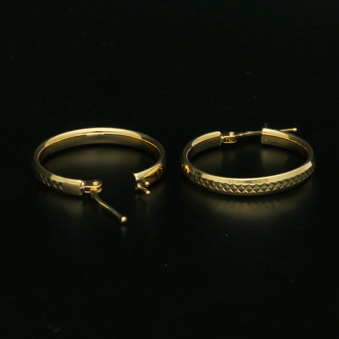 Gold Hoop Earrings 18KT - FKJERN18KU6419