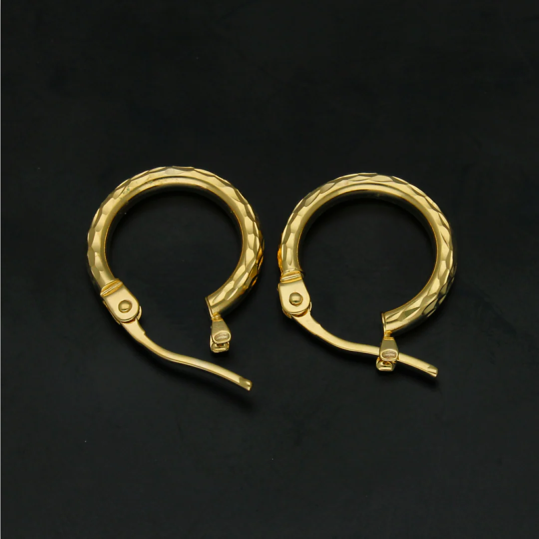 Gold Hoop Earrings 18KT - FKJERN18KU6422