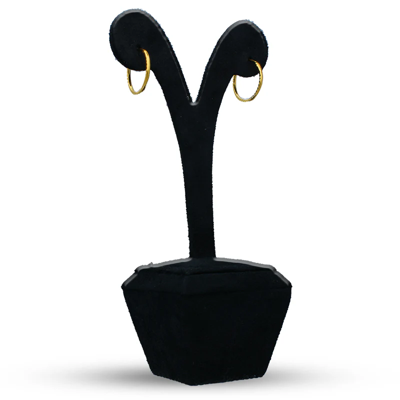 Gold Hoop Earrings 21KT - FKJERN21KU3165 - Image 4