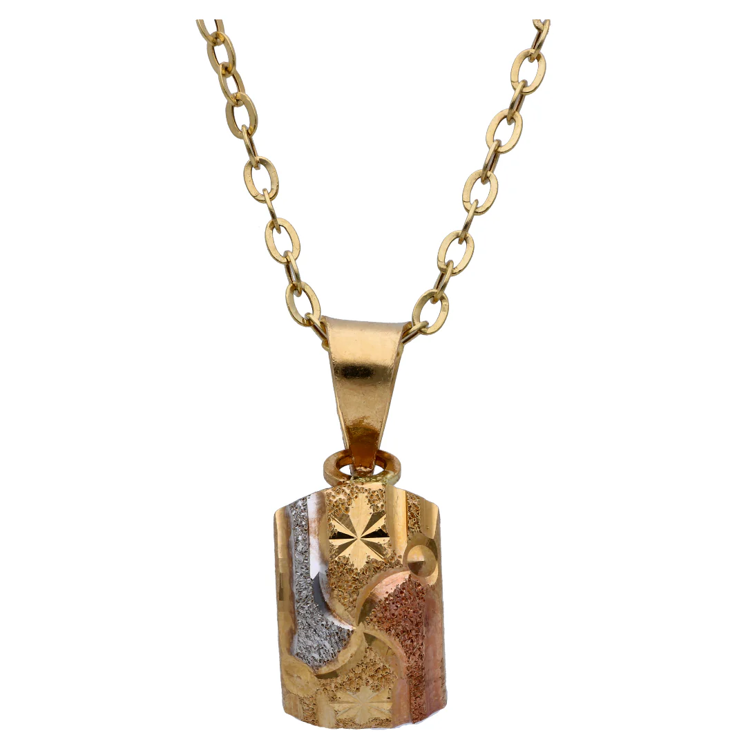 Gold Hoop Pendant Sets 18KT - FKJNKLST18KU6478 - Image 2