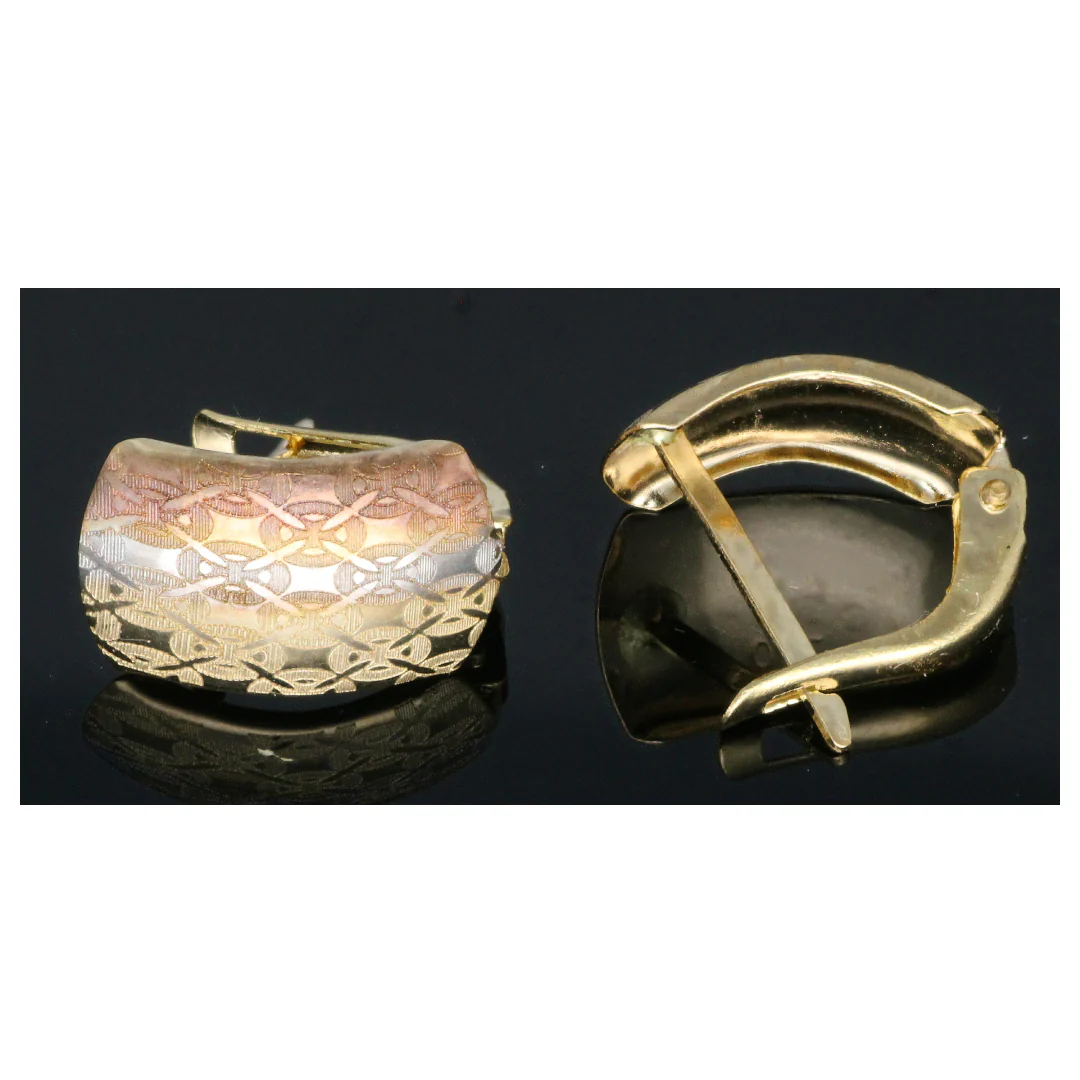 Gold Hoop Shaped Earrings 18KT - FKJERN18KU6460 - Image 2