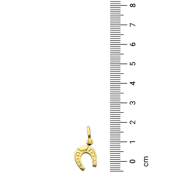 Gold Horseshoe Pendant 18KT - FKJPND18KU1127 - Image 2