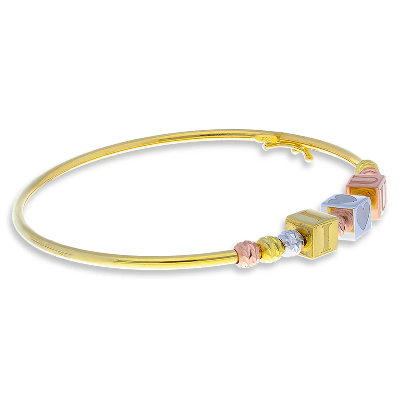 Gold I Love You Bangle in 18KT - FKJBNG18KU2003 - Image 2