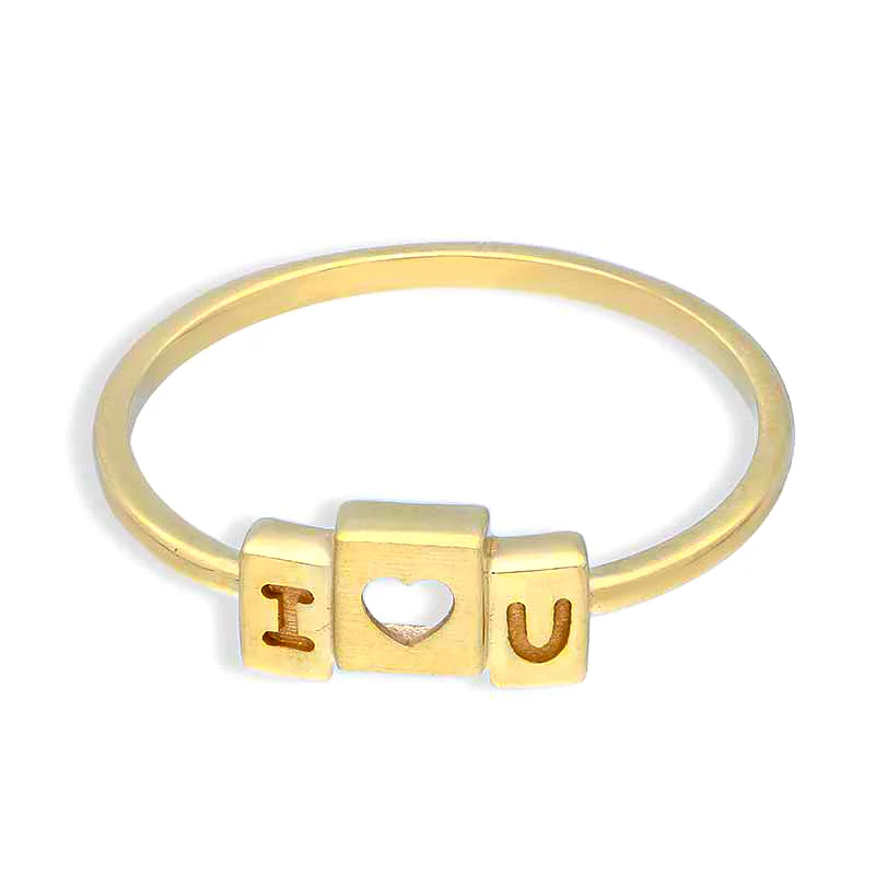 Gold I Love You Ring 18KT - FKJRN18KU2105 - Image 2