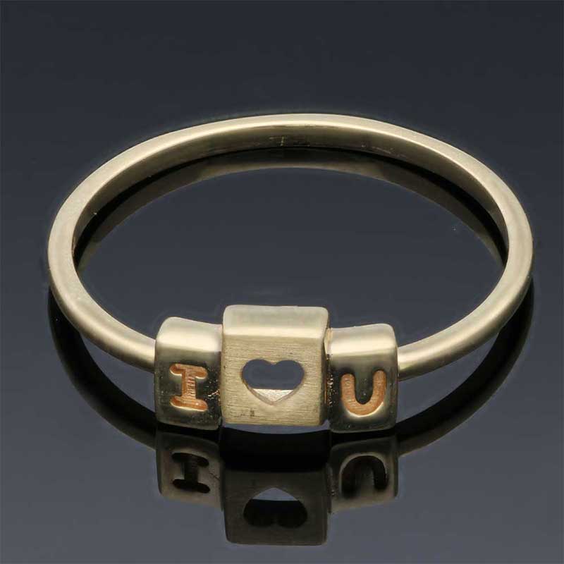 Gold I Love You Ring 18KT - FKJRN18KU2105 - Image 7