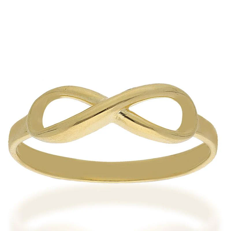 Gold Infinity Pendant Set (Necklace, Earrings and Ring) 18KT - FKJNKLST18K2160 - Image 6