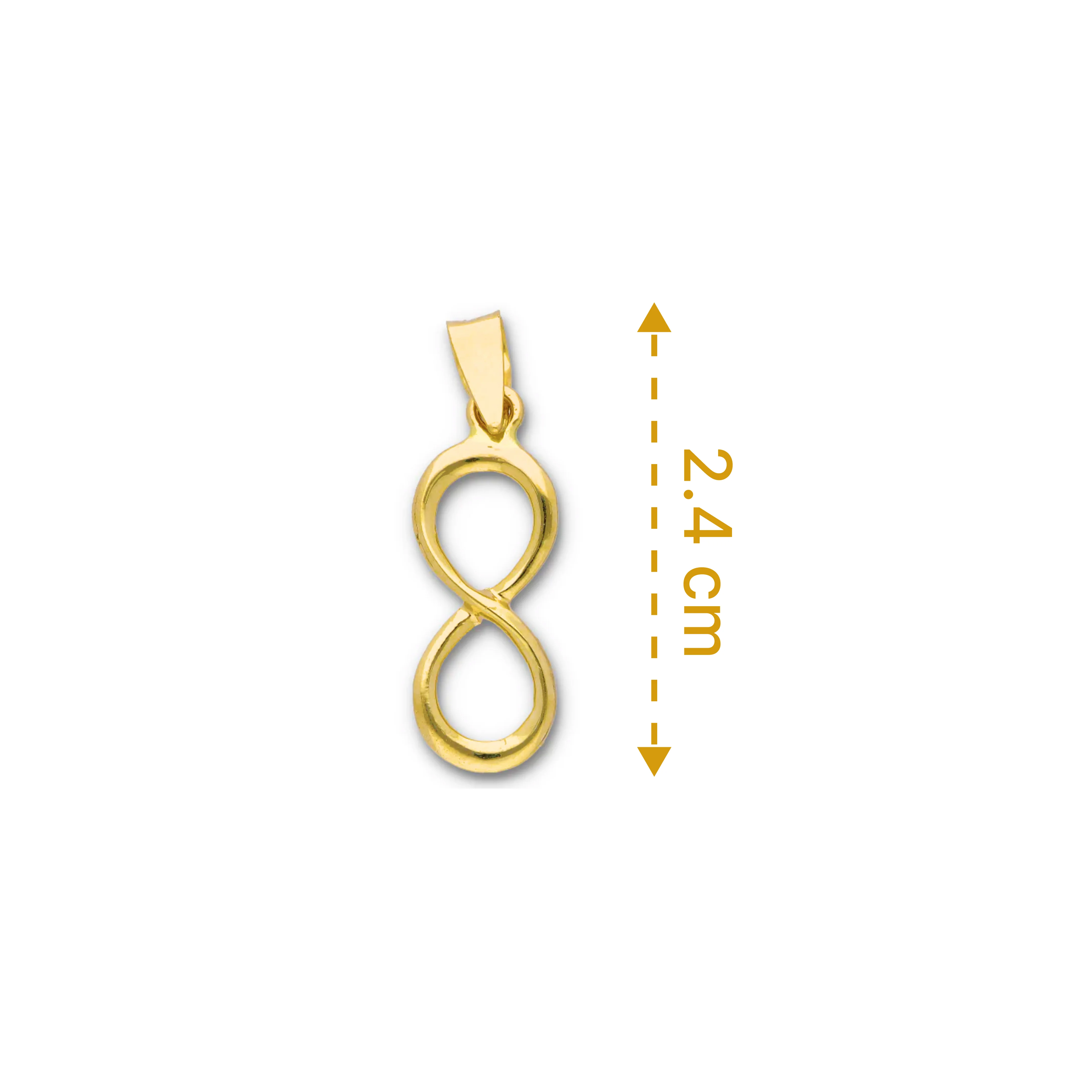 Gold Infinity Shaped Pendant 18KT - FKJPND18KU6127