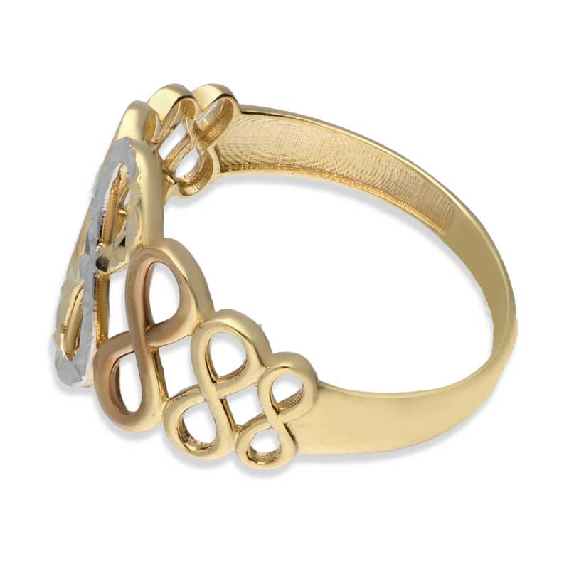 Gold Infinity Shaped Ring 18KT - FKJRN18KU2024 - Image 3