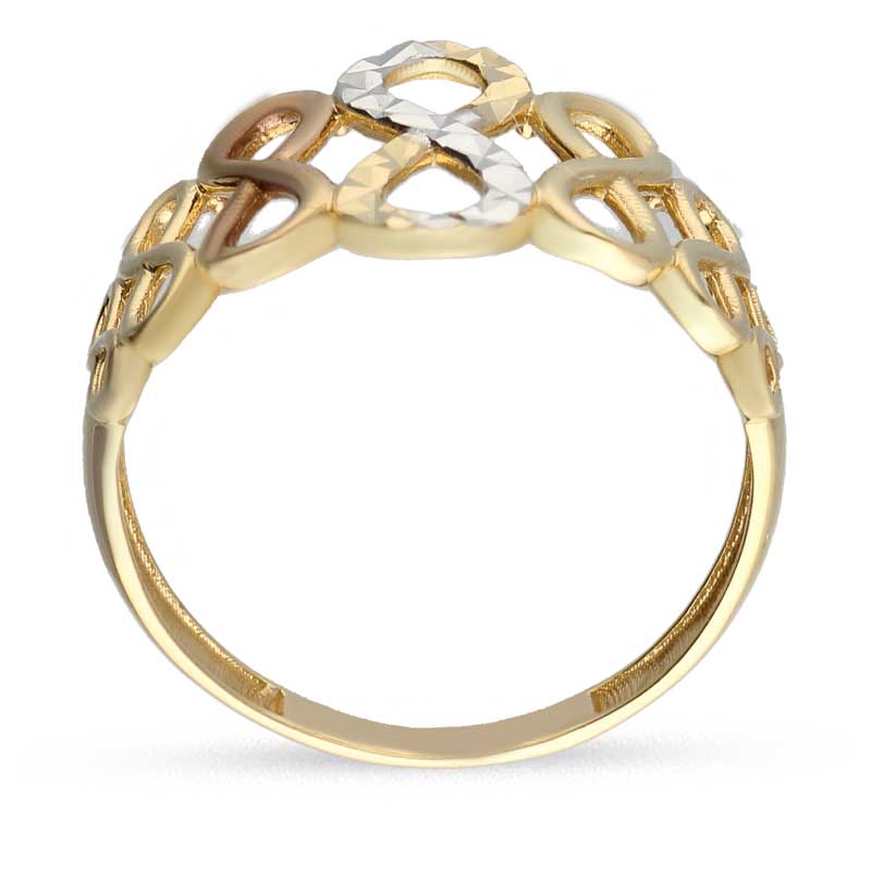 Gold Infinity Shaped Ring 18KT - FKJRN18KU2024 - Image 4