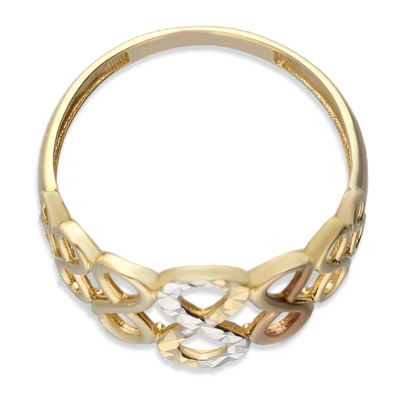 Gold Infinity Shaped Ring 18KT - FKJRN18KU2024 - Image 6