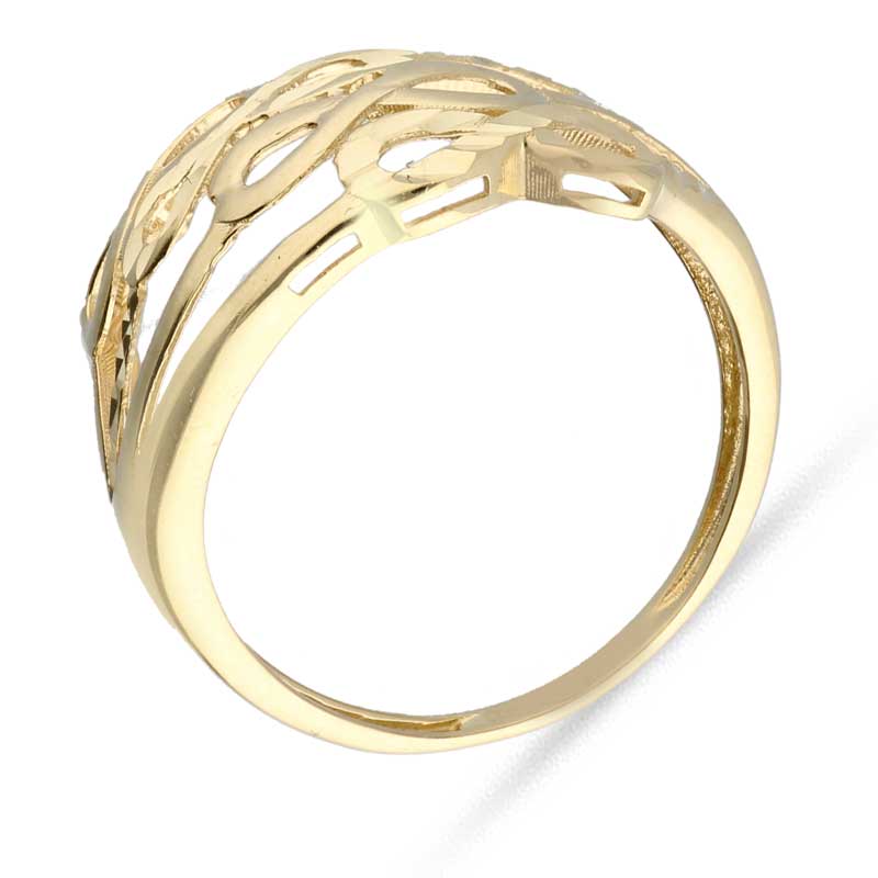 Gold Infinity Shaped Ring 18KT - FKJRN18KU2028 - Image 5