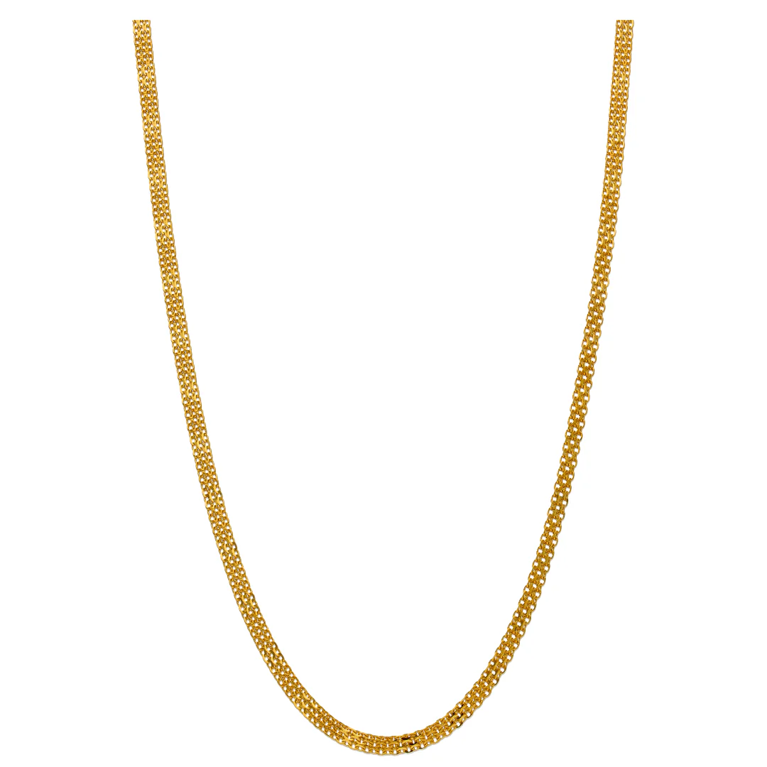 Gold Interlink Chain 22KT - FKJCN22KU6630 - Image 2