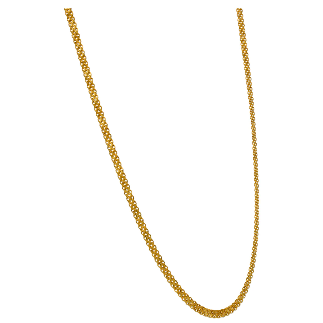 Gold Interlink Chain 22KT - FKJCN22KU6630 - Image 3