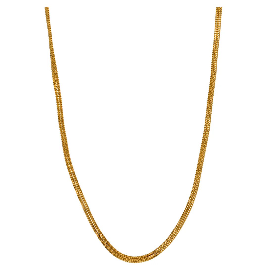 Gold Interlink Chain 22KT - FKJCN22KU6634 - Image 2