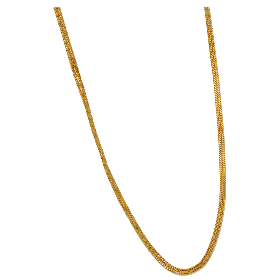 Gold Interlink Chain 22KT - FKJCN22KU6634 - Image 3