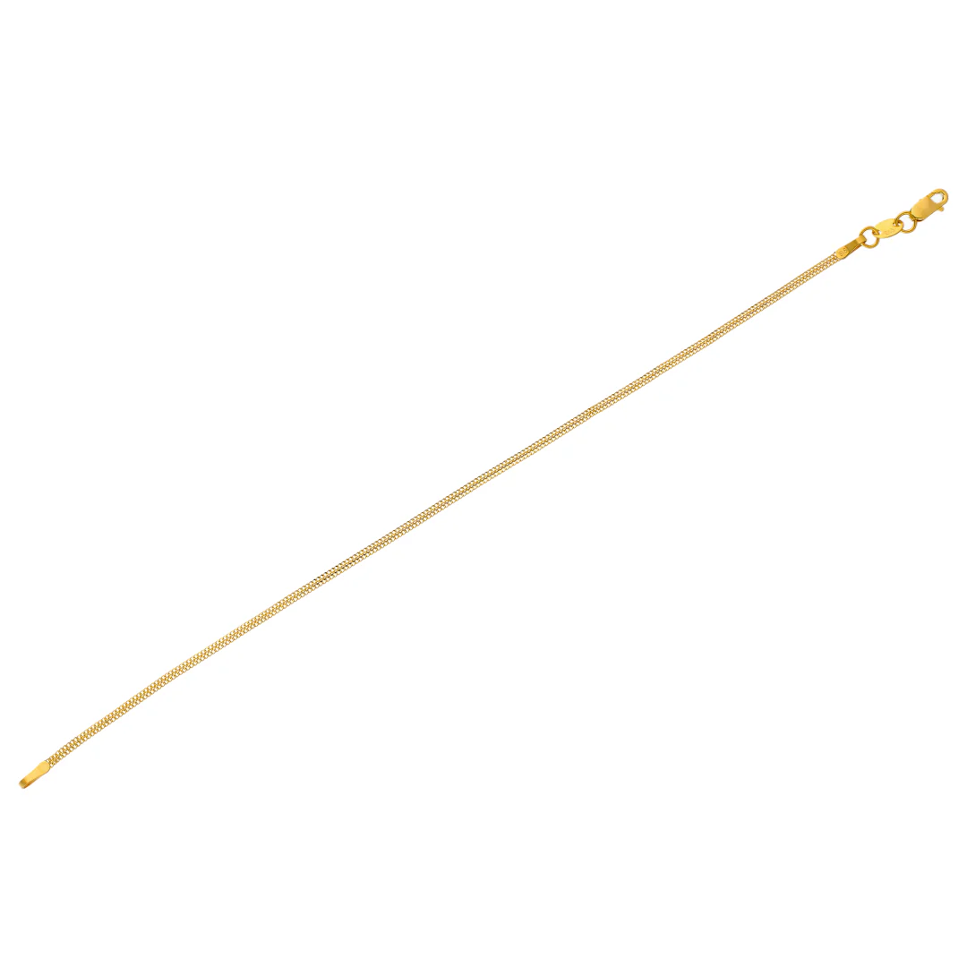 Gold Interlink Flat Bracelet 22KT - FKJBRL22KU6665 - Image 2