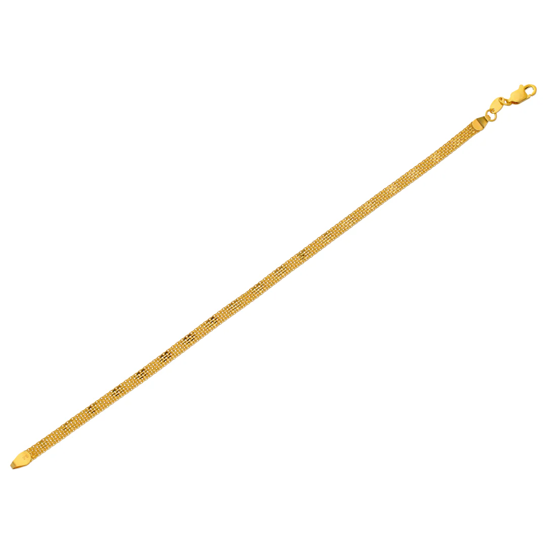 Gold Interlink Strap Bracelet 22KT - FKJBRL22KU6654 - Image 2