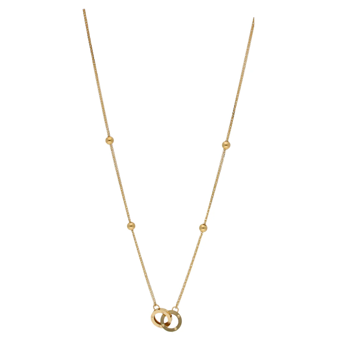 Gold Interlock Ring Necklace 18KT - FKJNKL18KU6590 - Image 2